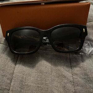 Tory Burch Black Sunglasses with Gold Accents new in case
